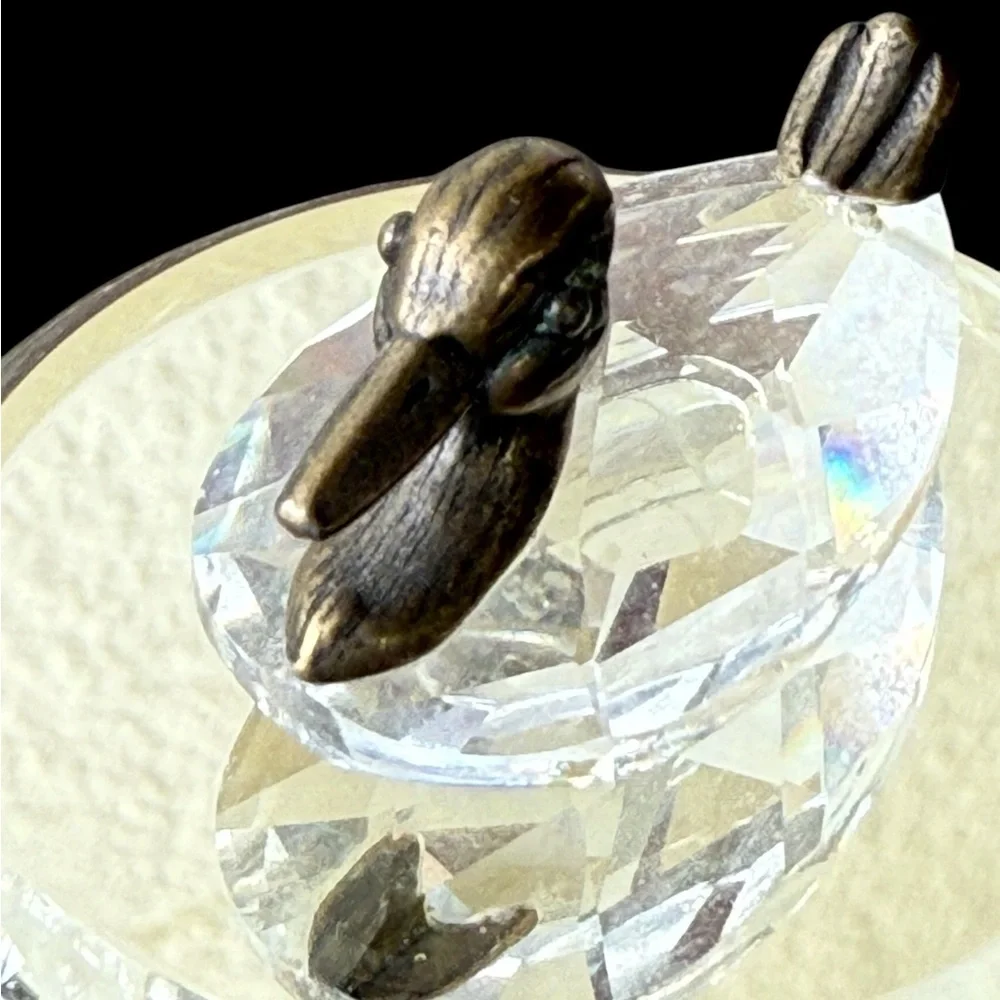 Frederick Cooper Vintage Brass & Murano Glass Duck Figurine Multicolor: 1.5”x1”
